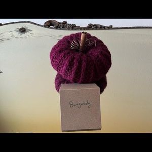 Mini Burgundy Handmade Pumpkin